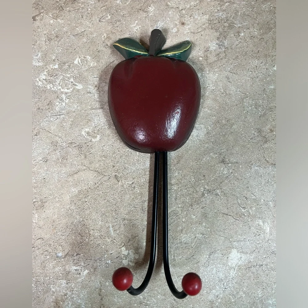 Red Apple Wall hanger, Hook - Decorative Home Wall Decor